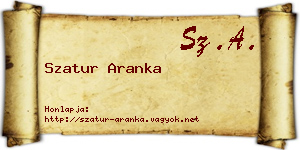 Szatur Aranka névjegykártya