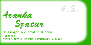 aranka szatur business card